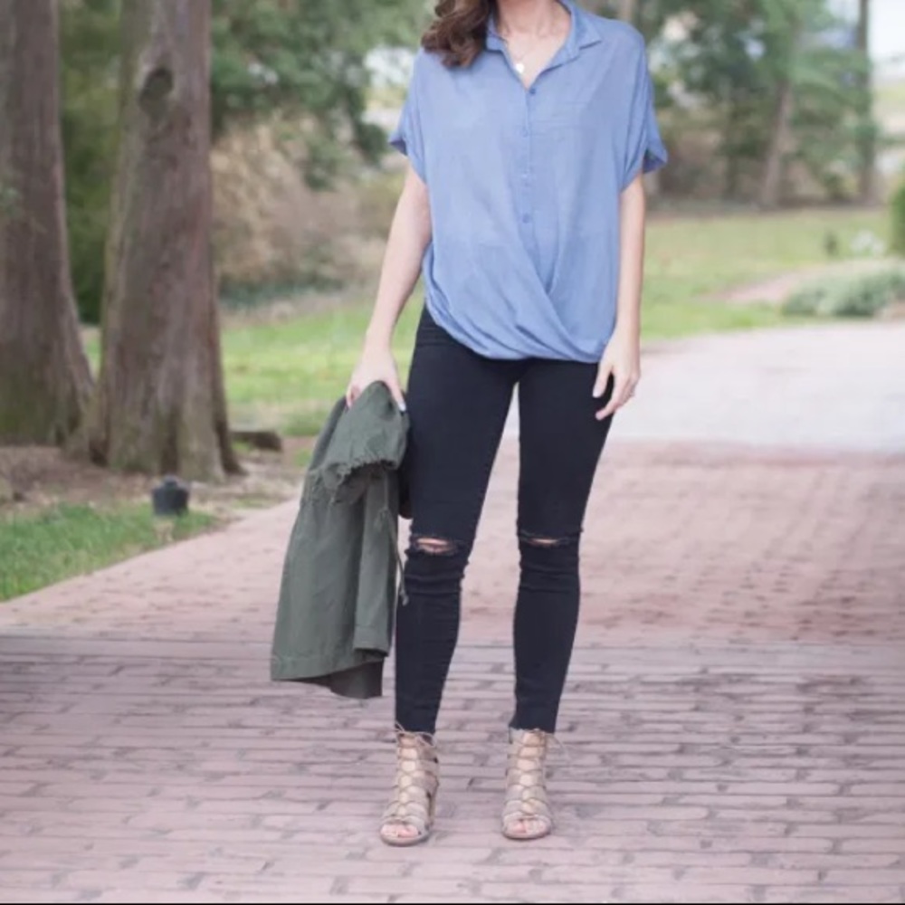 Button Front Drapey Top - image 2